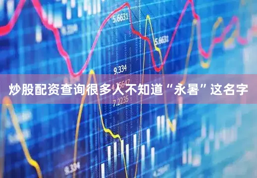 炒股配资查询很多人不知道“永暑”这名字
