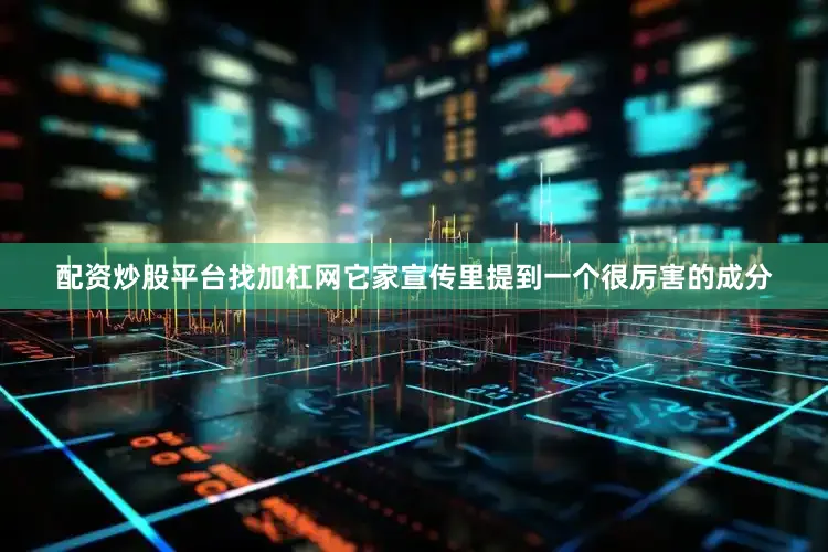 配资炒股平台找加杠网它家宣传里提到一个很厉害的成分