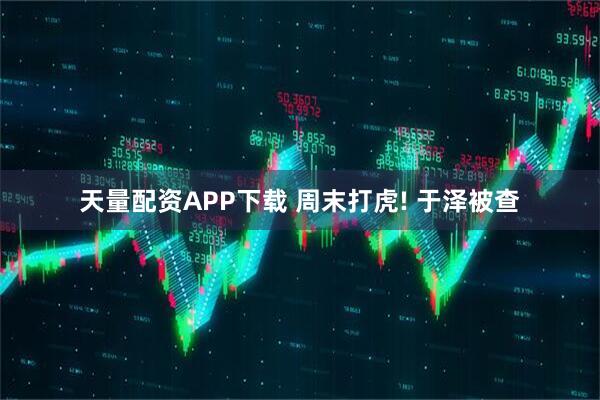 天量配资APP下载 周末打虎! 于泽被查
